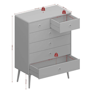 Softline 2 + 4 Chest in Grey