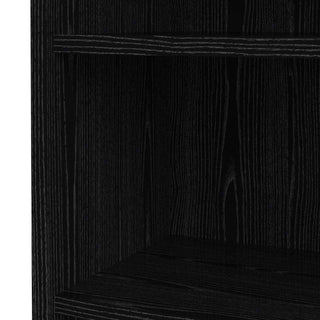 Prima Bookcase 2 Shelves With 2 Drawers + 2 File Drawers In Black Woodgrain