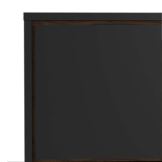 Ry TV-unit 1 Door + 1 Drawer in Matt Black Walnut