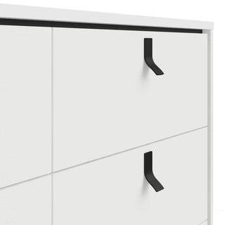 Ry Wide Double Chest of 6 Drawers in Matt White