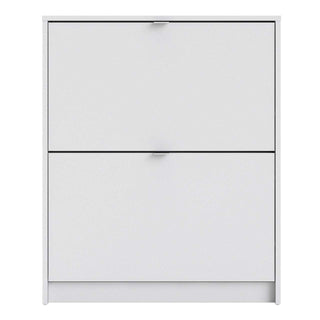 Shoes Shoe Cabinet 2 Door 1 Shelf in White