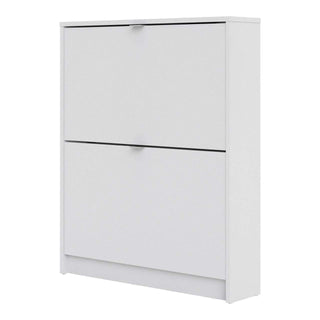 Shoes Shoe Cabinet 2 Door 1 Shelf in White