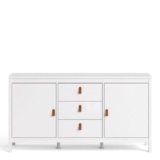 Barcelona Sideboard 2 Doors + 3 Drawers in White