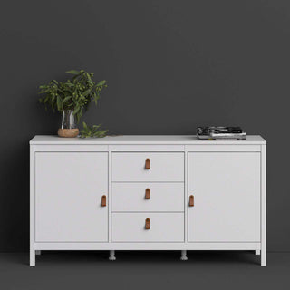 Barcelona Sideboard 2 Doors + 3 Drawers in White