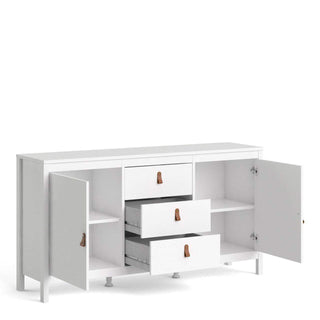 Barcelona Sideboard 2 Doors + 3 Drawers in White