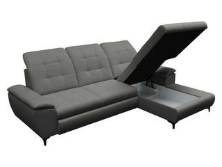 Crystal Corner Sofa Bed with Storage