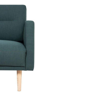 Larvik Chaiselongue Corner Sofa - Dark Green, Oak Legs