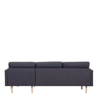 Larvik Chaiselongue Corner Sofa - Anthracite, Oak Legs