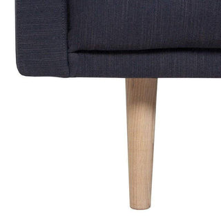 Larvik Chaiselongue Corner Sofa - Anthracite, Oak Legs
