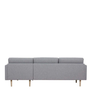 Larvik Chaiselongue Corner Sofa - Grey, Oak Legs