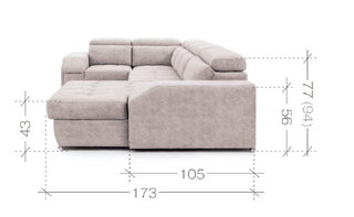 Tulon U Shape Corner Sofa Bed