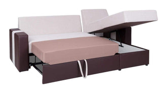Adel Corner Sofa Bed Beige - Fast Delivery