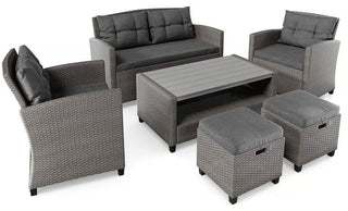 Garden Furniture Set BARCELONA Black/Grey