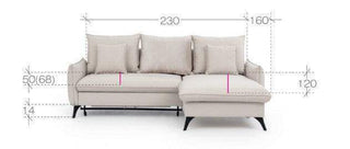 Modica Corner Sofa Bed