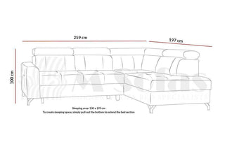 Moon Corner Sofa Bed