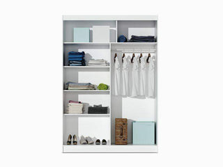 Paris 150 Black Wardrobe with Mirror Fast Delivery