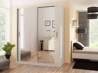 Paris 150 White Wardrobe with Mirror