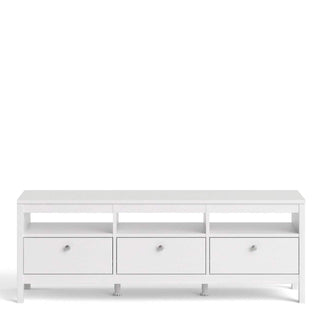 Madrid Tv-Unit 3 Drawers in White
