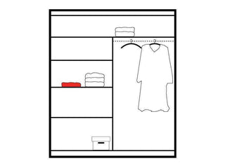 Paris 180 Graphite Wardrobe with Mirror Fast Delivery
