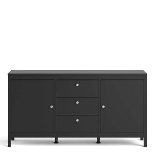 Madrid Sideboard 2 Doors + 3 Drawers in Matt Black