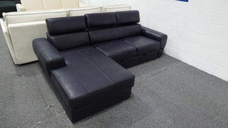 Ex-Display Vento I Corner Sofa Bed Viper Black