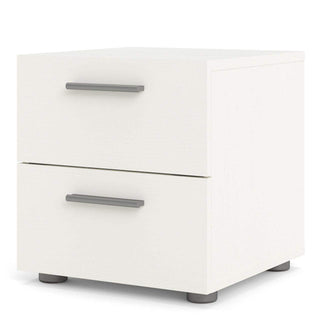 Pepe Bedside 2 Drawers in White Woodgrain