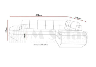 Zonda II Corner Sofa Bed